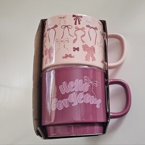 Thyme & Table Pink Bow Mug Set